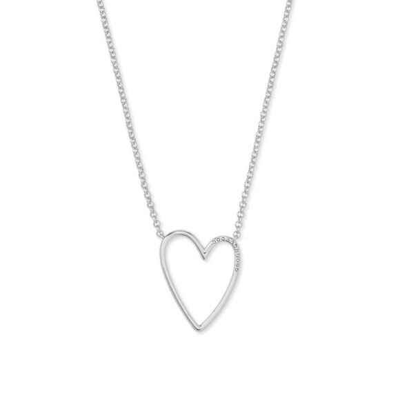 Kendra Scott NEW necklace - Ansley silver heart - Picture 3 of 11